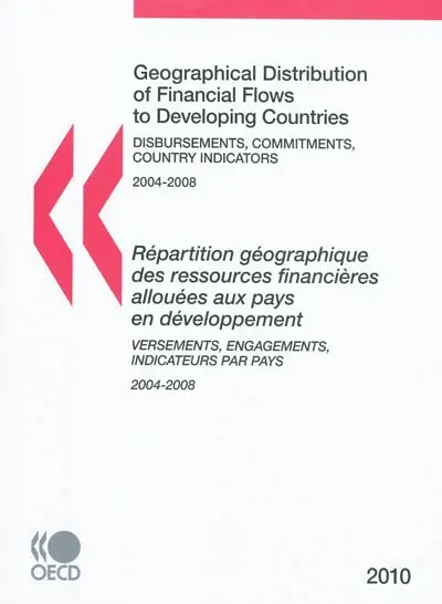 Geographical distribution of financial flows to developing countries : disbursements, commitments, country indicators. Répartition géographique des ressources financières allouées aux pays en développement : versements, engagements, indicateurs par pays : 2004-2008