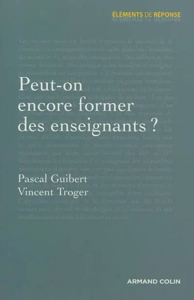 Peut-on encore former des enseignants ?