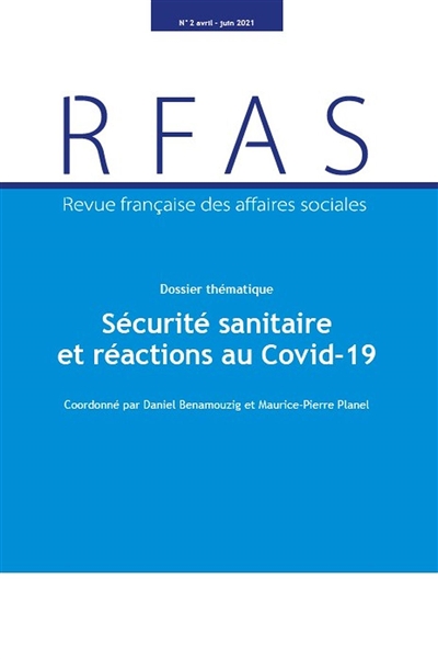 Revue française des affaires sociales, n° 2 (2021). Sécurité sanitaire et réactions au Covid-19