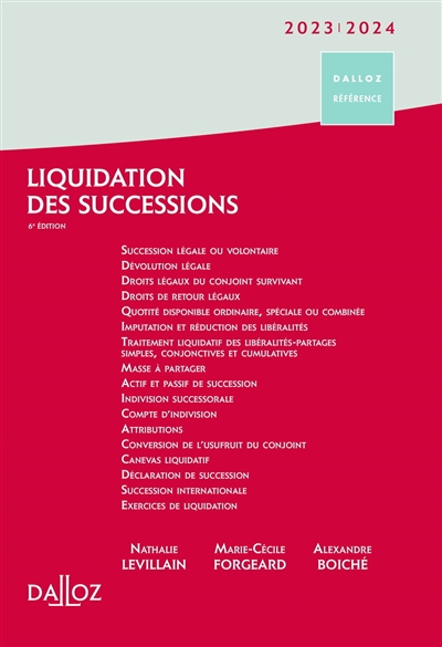 Liquidation des successions : 2023-2024