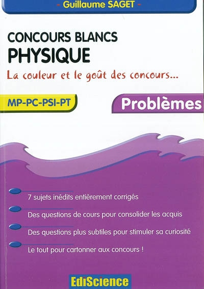 Concours blancs : physique : la couleur et le goût des concours