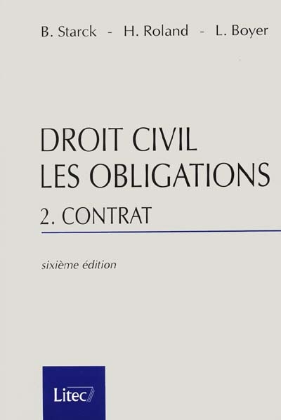 Obligations : droit civil. Vol. 2. Contrat