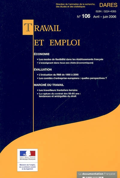 Travail et emploi, n° 106