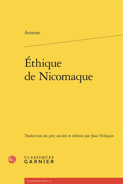 Ethique de Nicomaque