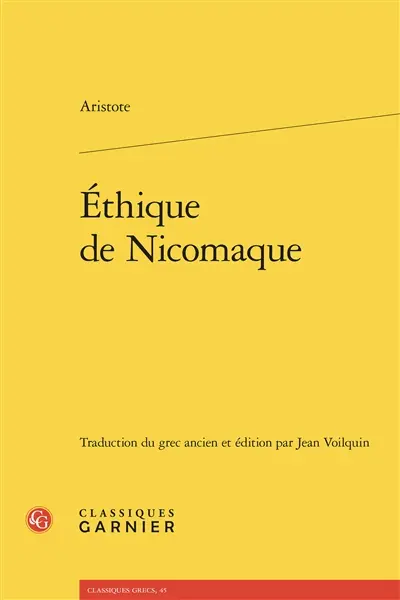 Ethique de Nicomaque