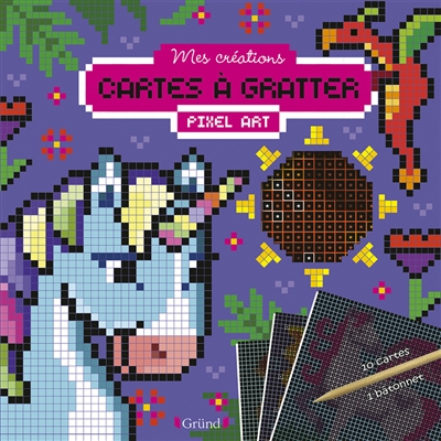 Créatures magiques : cartes à gratter pixel art