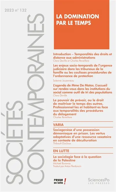Sociétés contemporaines, n° 132. La domination par le temps