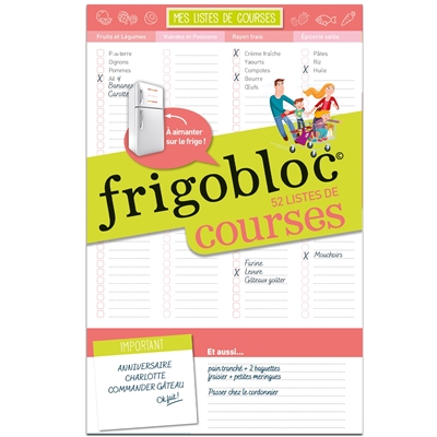 Frigobloc : 52 listes de courses