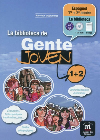La biblioteca de gente joven 1 + 2 : espagnol 1re + 2e année, A1-A2 : nouveaux programmes