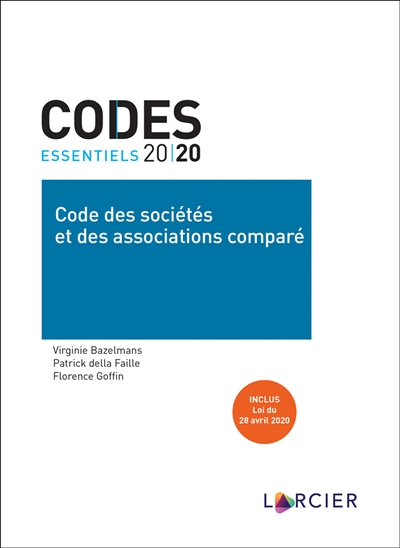 code des sociétés et des associations comparé 2020