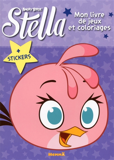 Stella, Angry birds : mon livre de jeux et coloriages : + stickers