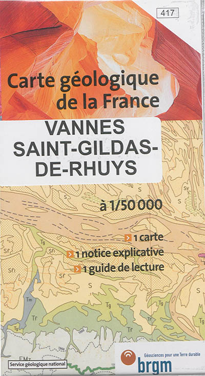 Vannes, Saint-Gildas-de-Rhuys : carte géologique de la France à 1:50.000