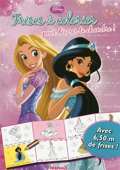 Disney Princesses, frises à colorier pour décorer ta chambre !