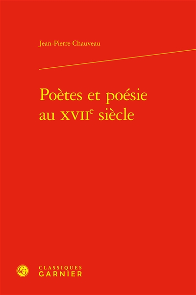 Poètes et poésie au XVIIe siècle