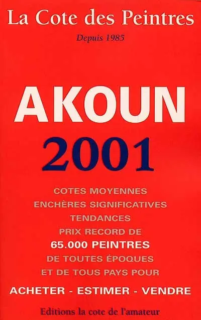 La cote des peintres, 2001