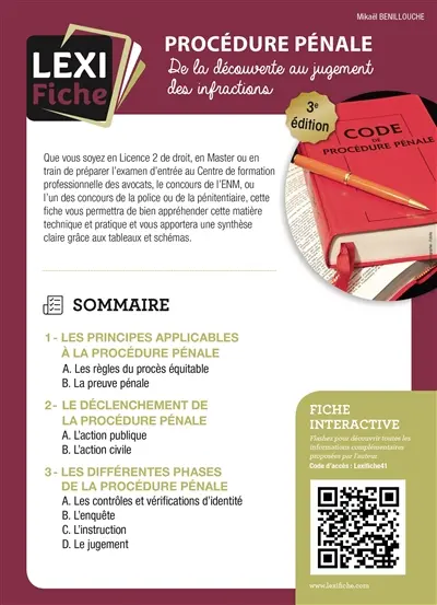 Procédure pénale : de la découverte au jugement des infractions