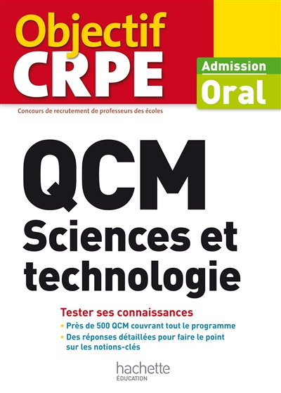 QCM sciences et technologie : admission, oral : tester ses connaissances