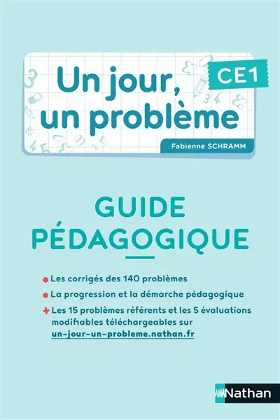 Un jour, un problème, CE1 : guide pédagogique + cahier de l'élève