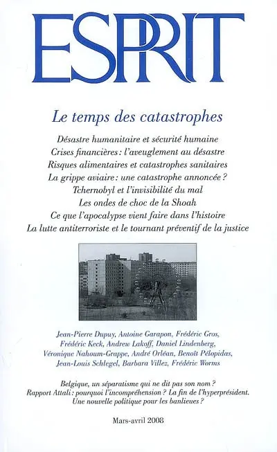 Esprit, n° 343. Le temps des catastrophes