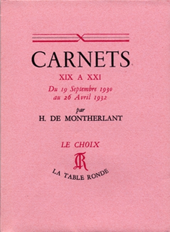 Carnets. Vol. 1. 1930-1932