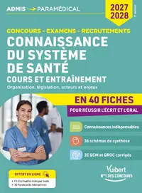 Connaissance du système de santé : organisation, législation, acteurs et enjeux : cours et entraînement en 40 fiches pour réussir l'écrit et l'oral, 2027-2028