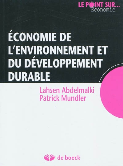 Economie de l'environnement et du développement durable