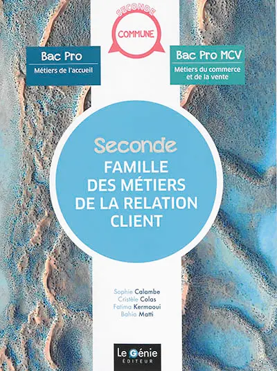 Famille des métiers de la relation client seconde : seconde commune : bac pro métiers de l'accueil, bac pro MCV métiers du commerce et de la vente