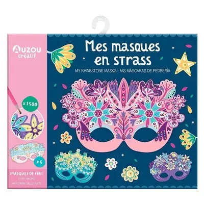 Mes masques en strass : masques de fées. My rhinestone masks : fairy masks. Mis mascaras de pedreria : maschere delle fate