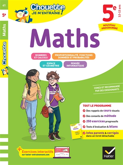 Maths 5e : nouveau...