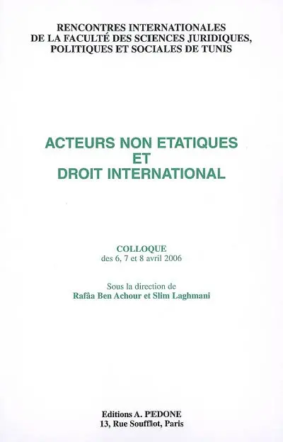 Acteurs non étatiques et droit international