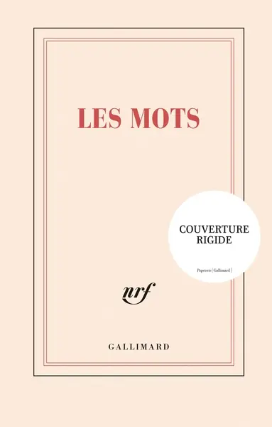 Les mots : carnet rigide