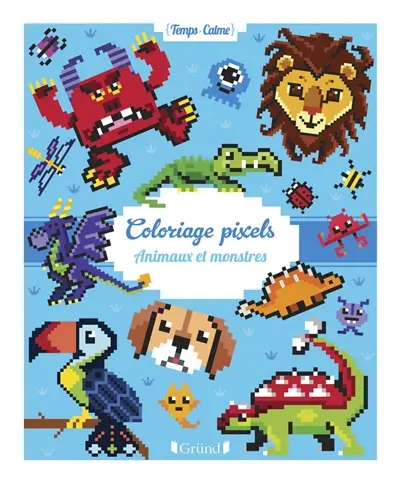 Coloriages pixels : animaux et monstres