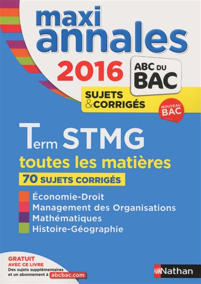Maxi annales 2016 terminale...
