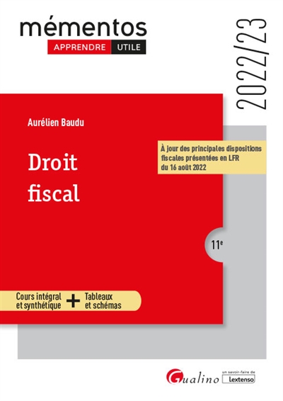 Droit fiscal : 2022-2023