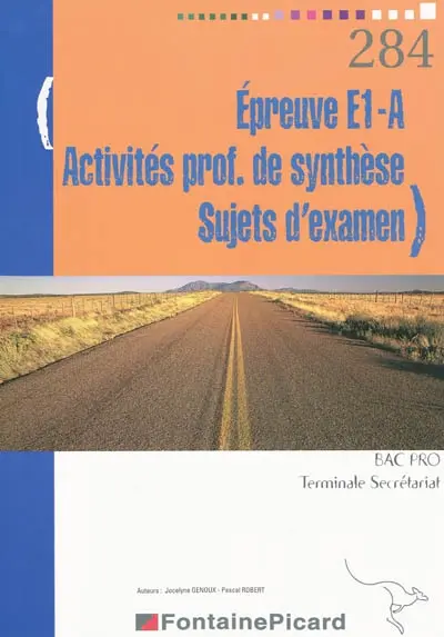 Epreuve E1-A, activités professionnelles de synthèse, sujets d'examen, bac pro terminale secrétariat