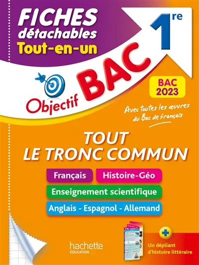 Tout le tronc commun 1re : bac 2023
