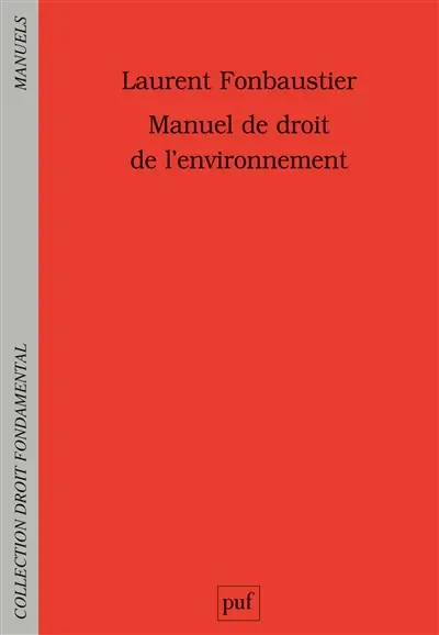 Manuel de droit de l'environnement