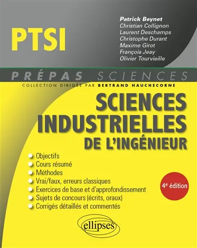 Sciences industrielles de l'ingénieur PTSI : nouveaux programmes