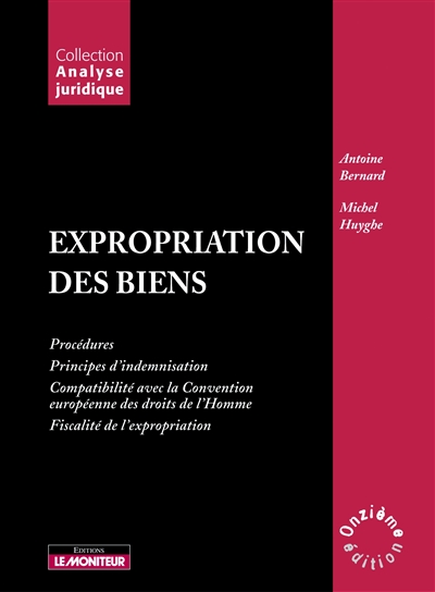 Expropriation des biens : procédures, principes d'indemnisation, compatibilité avec la Convention européenne des droits de l'homme, fiscalité de l'expropriation
