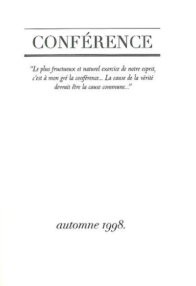 Conférence, n° 7. L'exemplarité