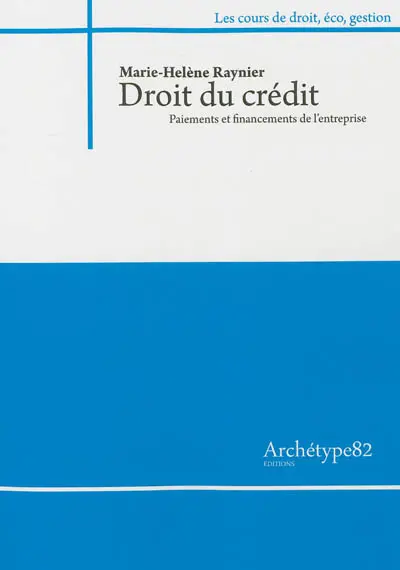 Droit du crédit : paiements et financements de l'entreprise