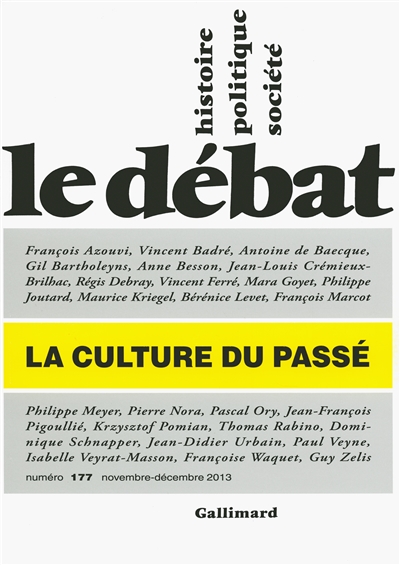 Débat (Le), n° 177. La culture du passé