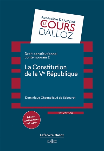 Droit constitutionnel contemporain. Vol. 2. La Constitution de la Ve République