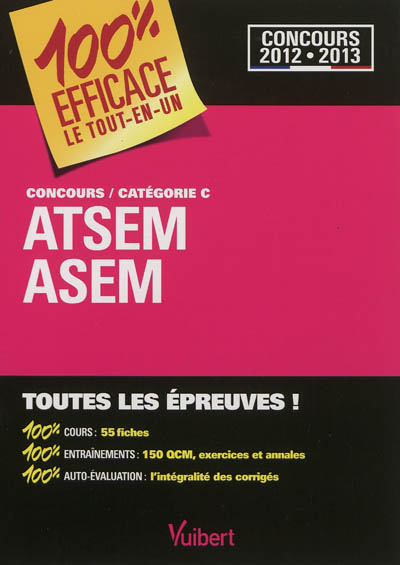 Concours ATSEM, ASEM, catégorie C : 2012-2013