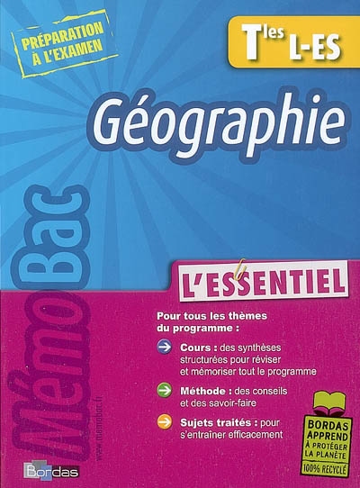 Géographie Tles L, ES