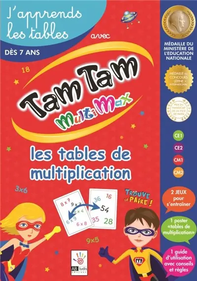 Tam tam multimax : les tables de multiplication : dès 7 ans
