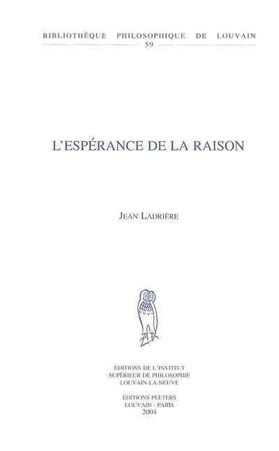 L'espérance de la raison
