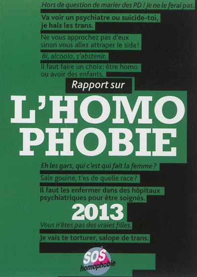 Rapport sur l'homophobie 2013