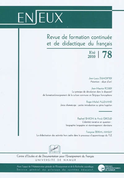 Enjeux, n° 78