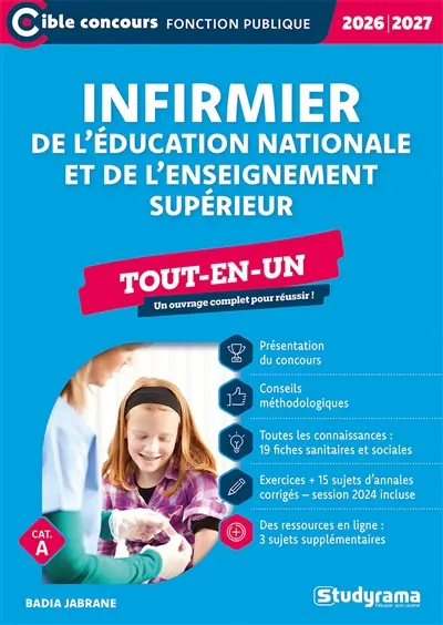 Infirmier de l'Education nationale et de l'enseignement supérieur, cat. A : tout-en-un, 2026-2027